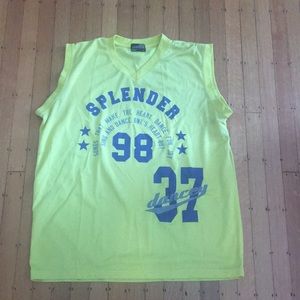 Yellow sleeveless jersey